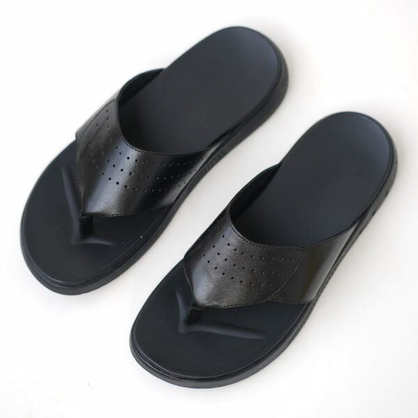 Genuine Leather Casual Outdoor Sandal - Black