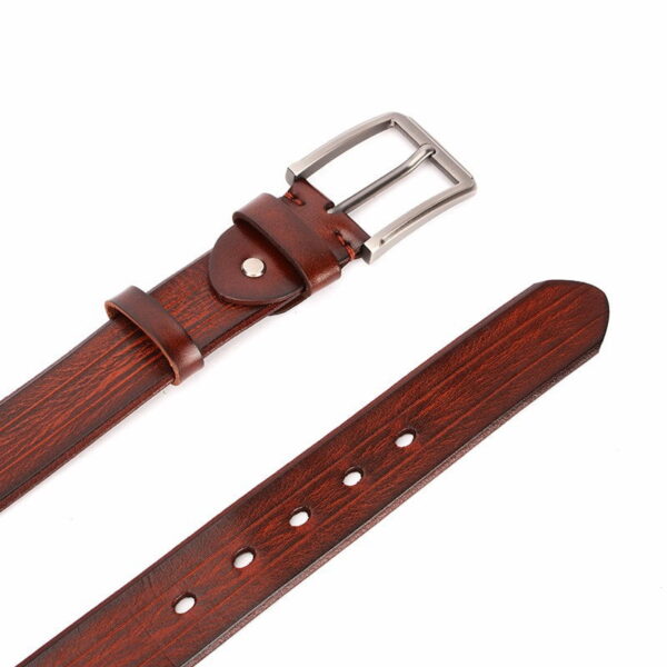 Italian Style Retro Genuine Leather Belt - Brown