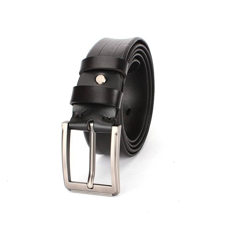 Italian Style Retro Genuine Leather Belt - Black