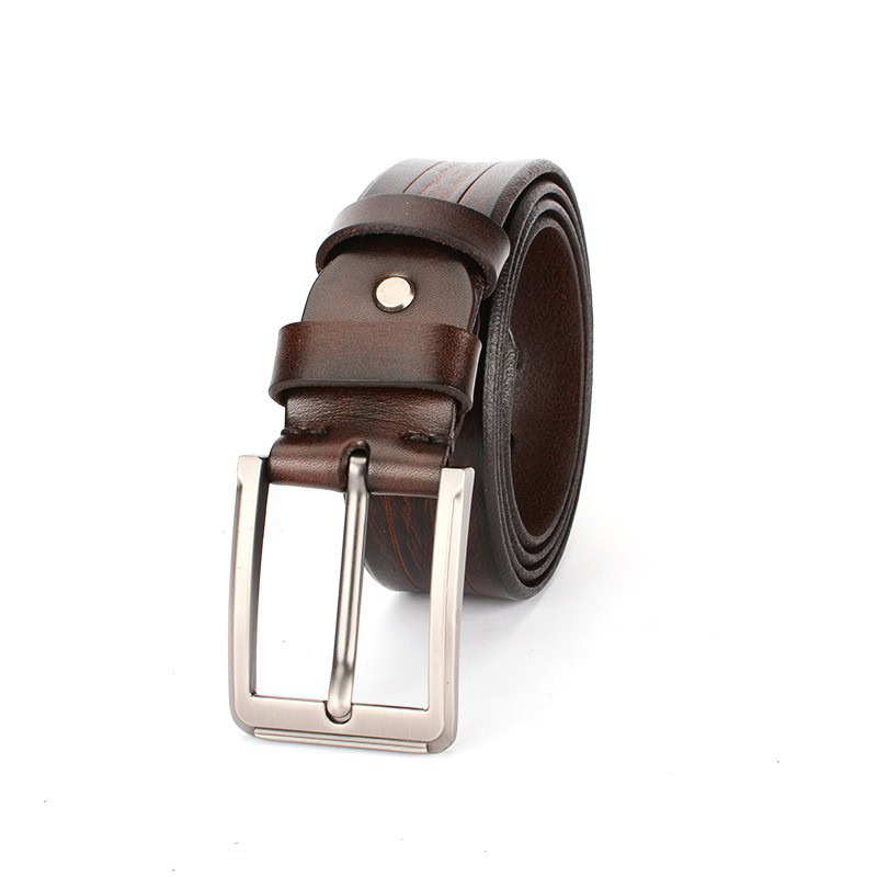 Italian Style Retro Genuine Leather Belt - Coffee