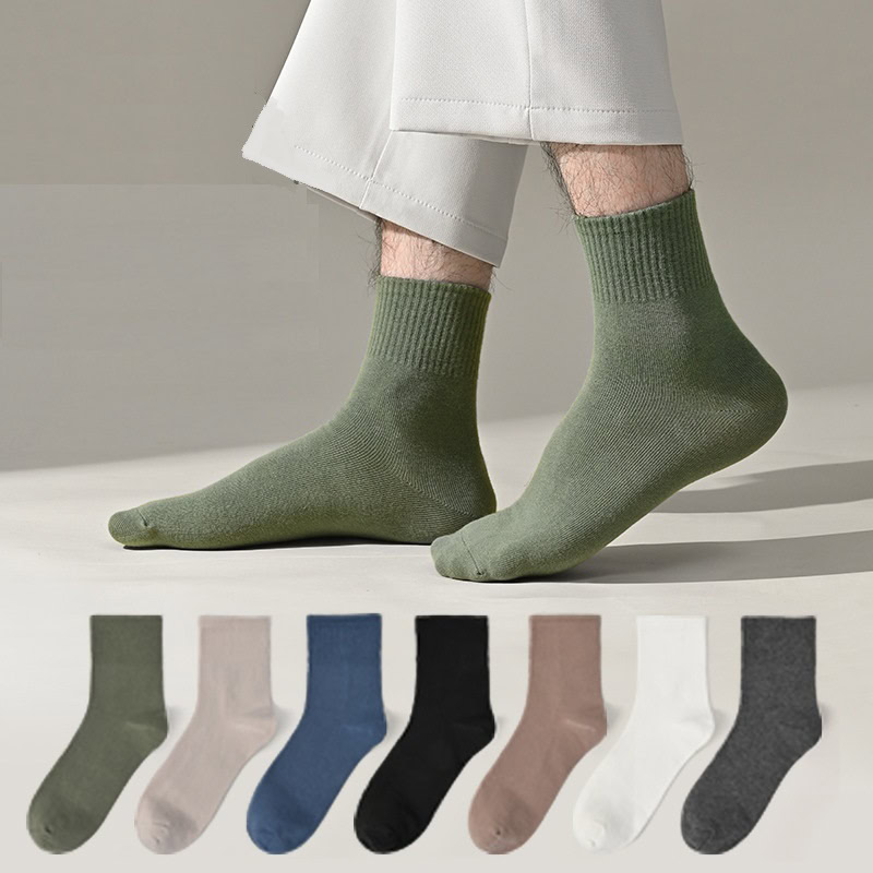 Man’s Pure Cotton Soft Long Socks – Mixed Color (5 Pair)