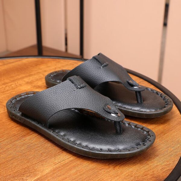 British Retro Non-slip Casual Flip-flop Sandal - Black