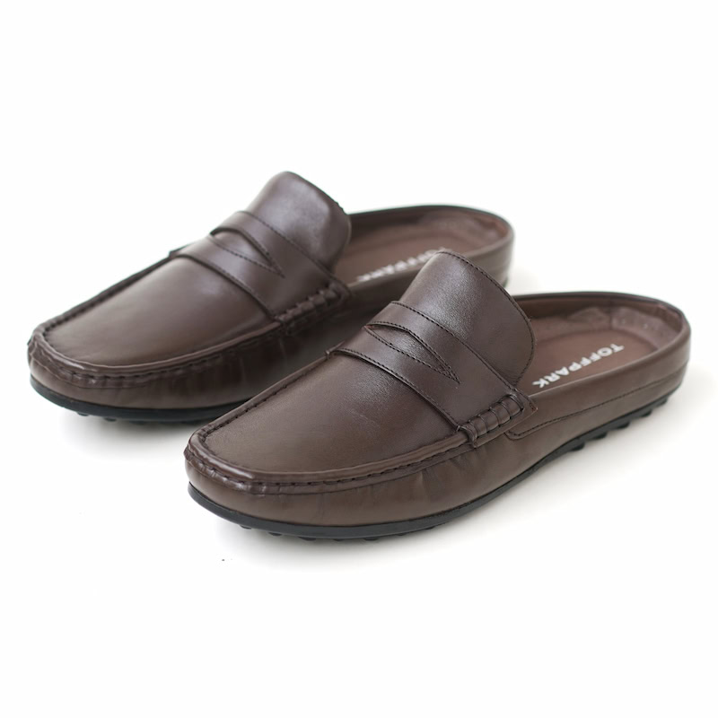 British Trend Thick Sole Penny Half Shoe - Chocolate