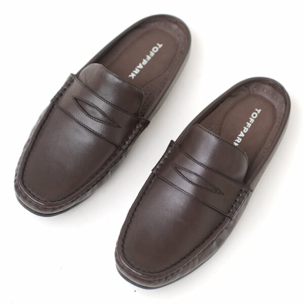 British Trend Thick Sole Penny Half Shoe - Chocolate