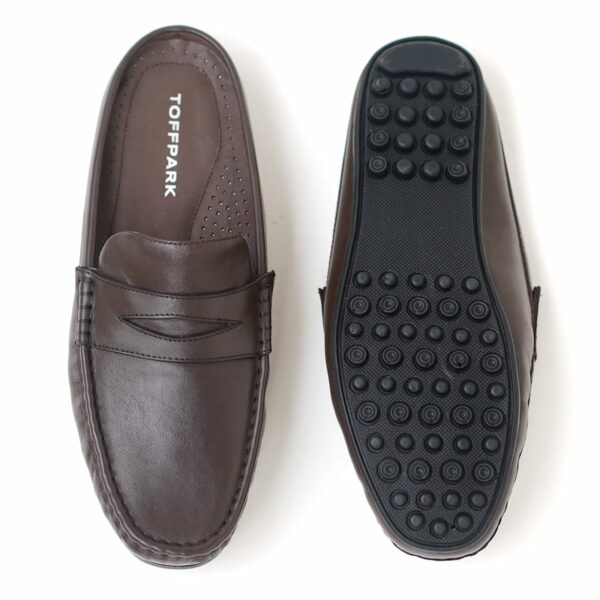 British Trend Thick Sole Penny Half Shoe - Chocolate