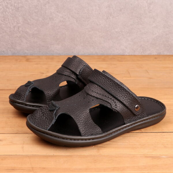 Festive Dual Purpose Soft Leather Sandal - Black