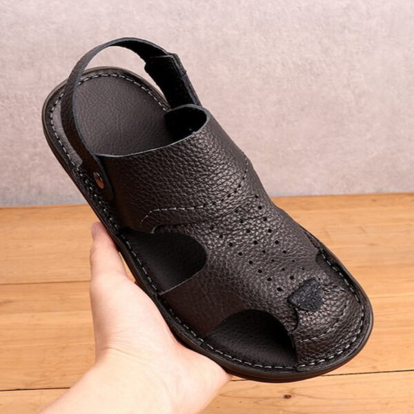 Festive Dual Purpose Soft Leather Sandal - Black