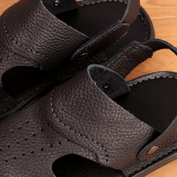 Festive Dual Purpose Soft Leather Sandal - Black