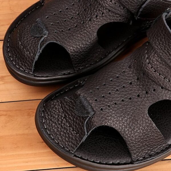 Festive Dual Purpose Soft Leather Sandal - Black