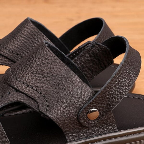 Festive Dual Purpose Soft Leather Sandal - Black