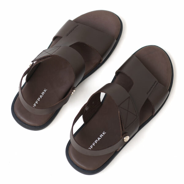 Premium Leather Trendy Outerwear Sandal - Chocolate