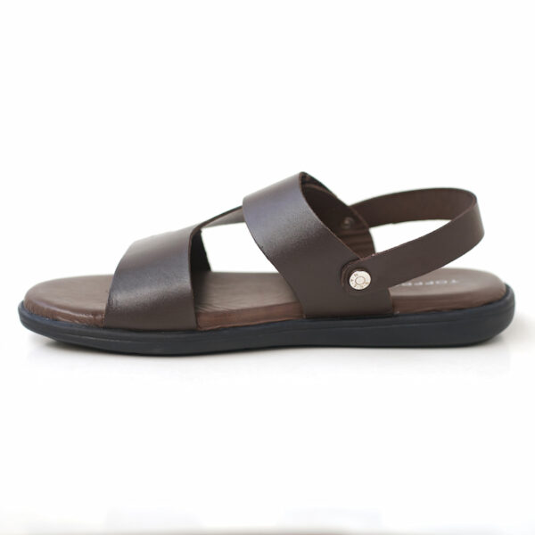 Premium Leather Trendy Outerwear Sandal - Chocolate