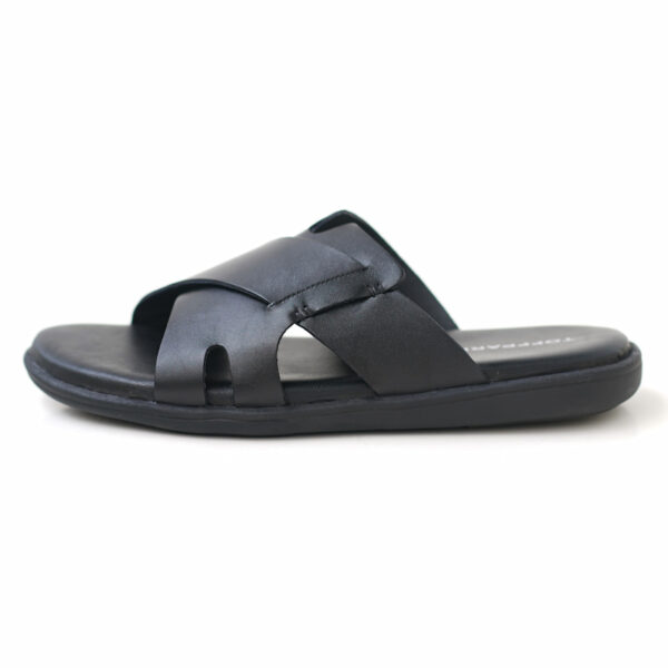 Soft Surface Summer Time Leather Sandal - Black