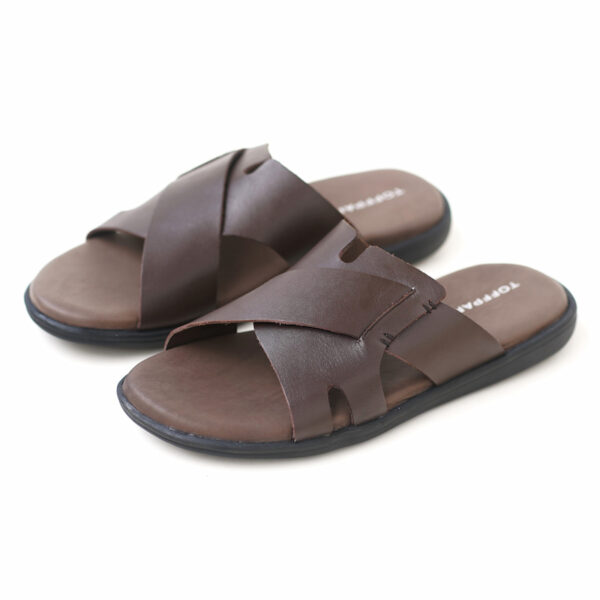 Soft Surface Summer Time Leather Sandal - Chocolate