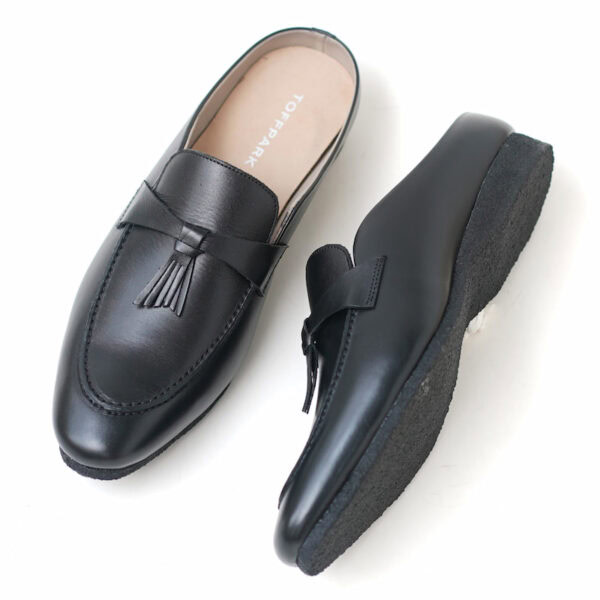 Foreign Trade Versatile Lether Tassel Half Shoe - Black