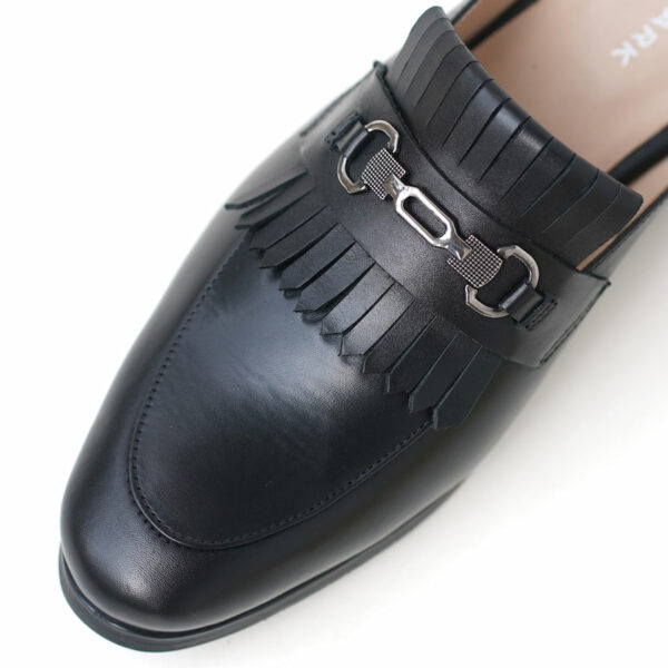 Foreign Trade Versatile Lether Tassel Half Shoe - Black