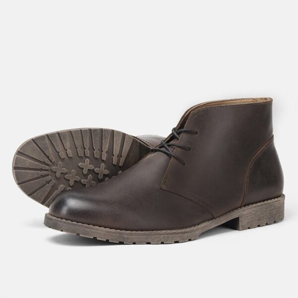 Cross-Border Premium Leather Martin Boot - Coffee