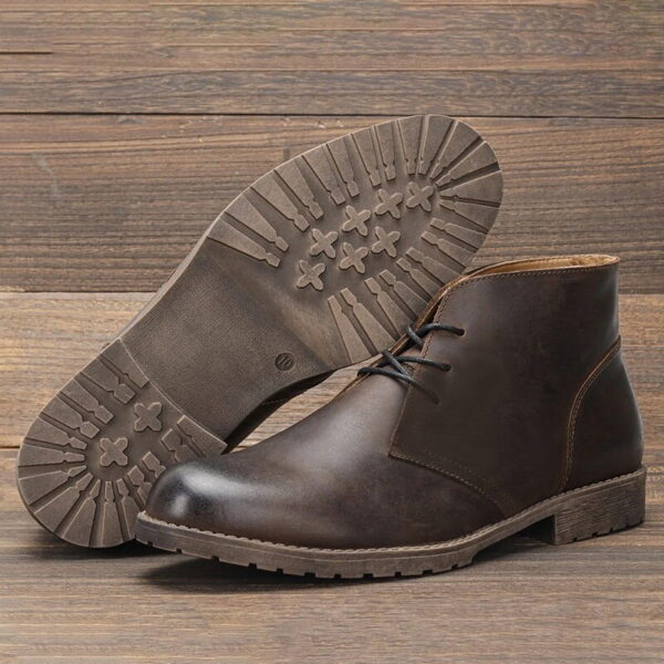 Cross-Border Premium Leather Martin Boot - Coffee