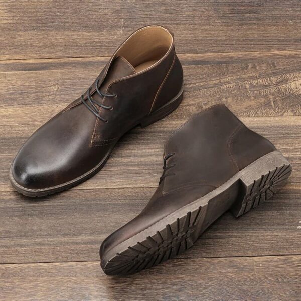 Cross-Border Premium Leather Martin Boot - Coffee