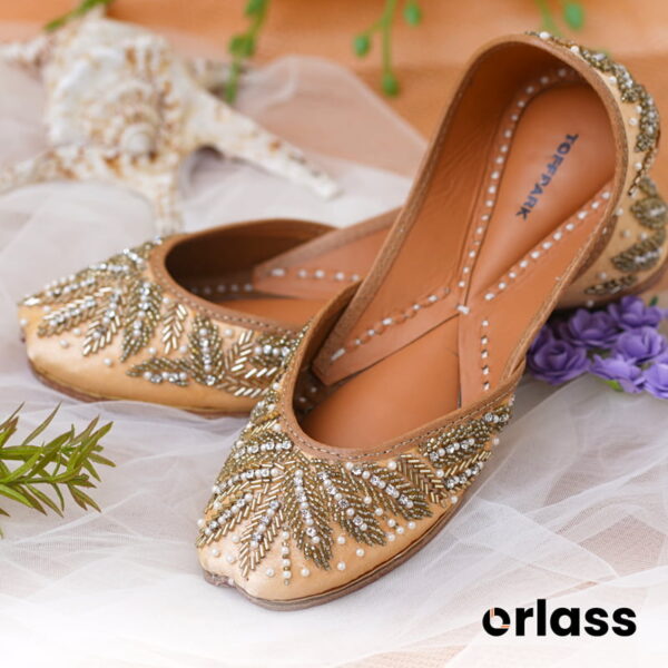 Orlass Anchal Festive Wear Jutti - Golden