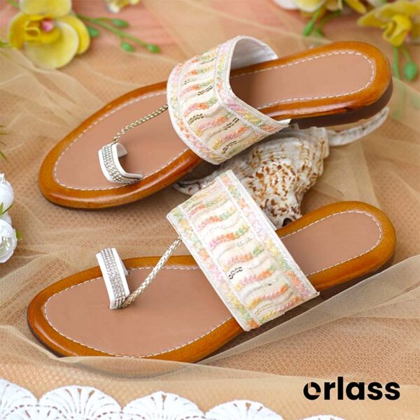 Orlass Dhaani Kolhapuri Sandal - Brown