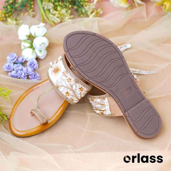 Orlass Monochrome Kolhapuri Sandal - Brown