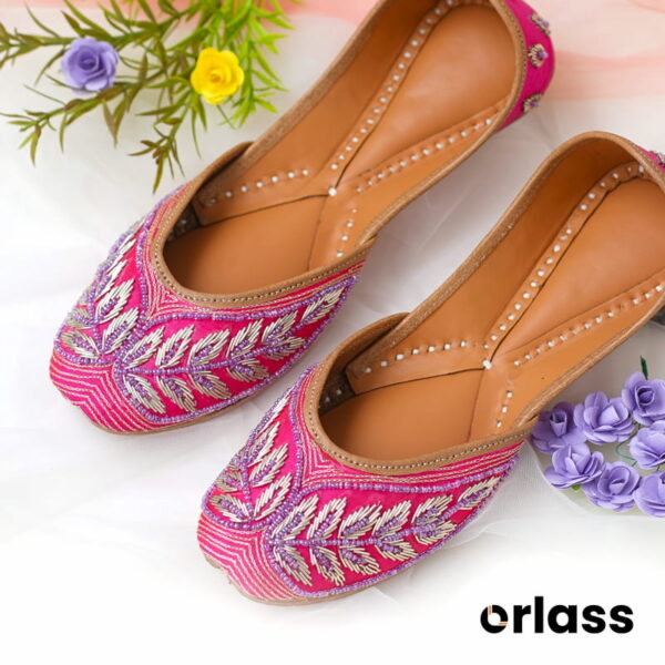 Orlass Rose Quartz Ethnic Jutti - Rose Pink