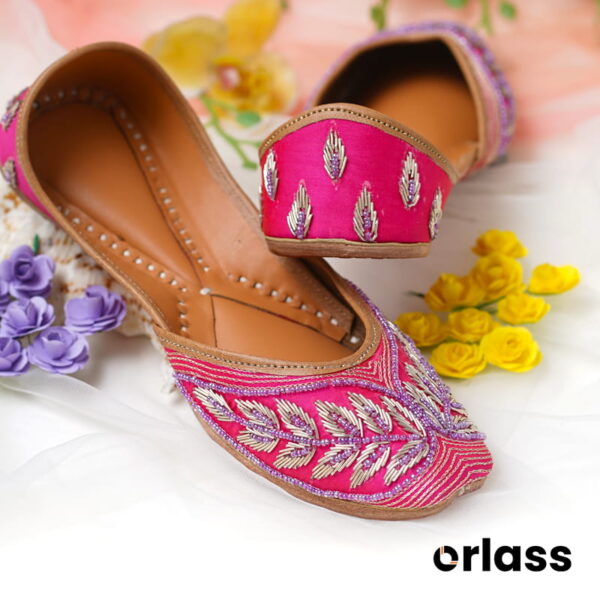 Orlass Rose Quartz Ethnic Jutti - Rose Pink