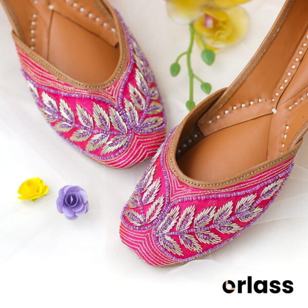 Orlass Rose Quartz Ethnic Jutti - Rose Pink