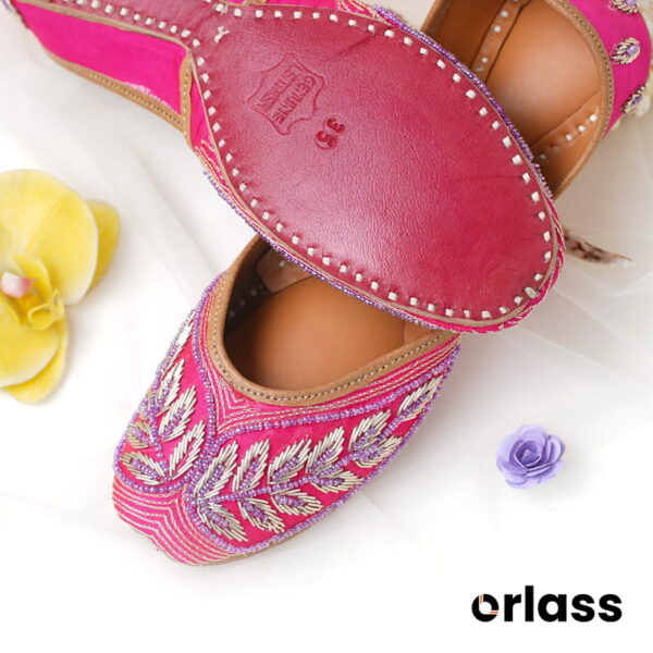 Orlass Rose Quartz Ethnic Jutti - Rose Pink