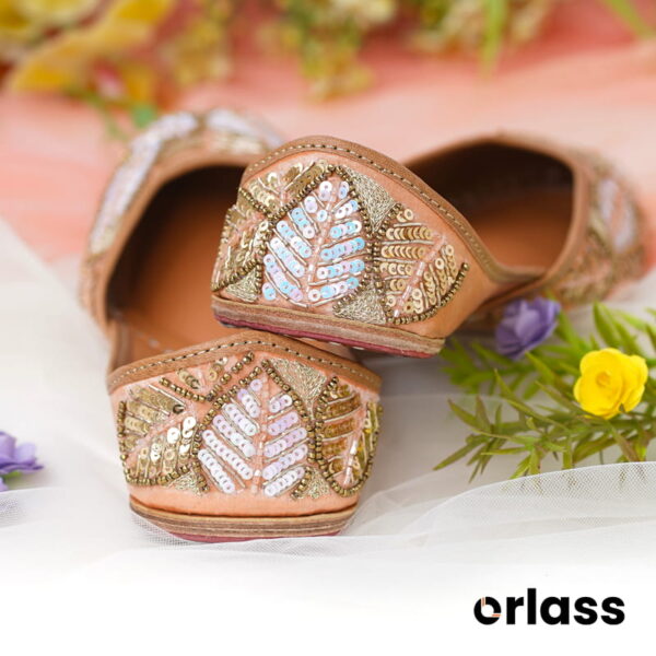 Orlass Ruhi Ethnic Multi-toned Jutti - Light Brown