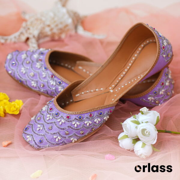 Orlass Tarang Multi-toned Jutti - Purple