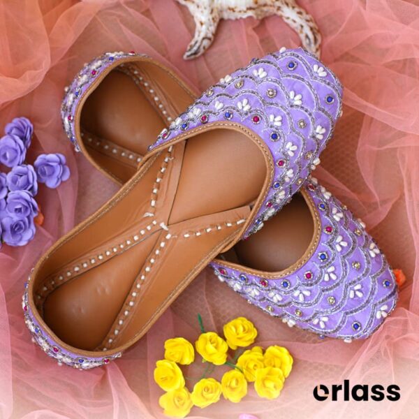 Orlass Tarang Multi-toned Jutti - Purple