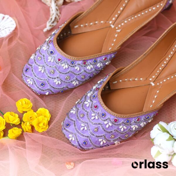 Orlass Tarang Multi-toned Jutti - Purple