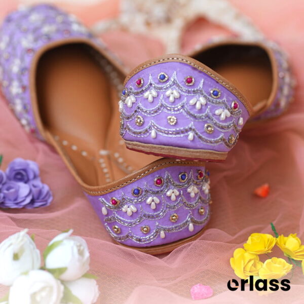 Orlass Tarang Multi-toned Jutti - Purple