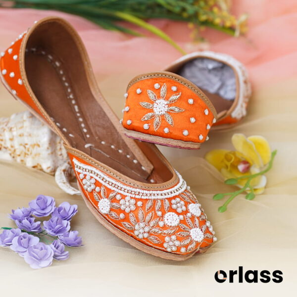 Orlass The Empress Valvet Jutti - Orange