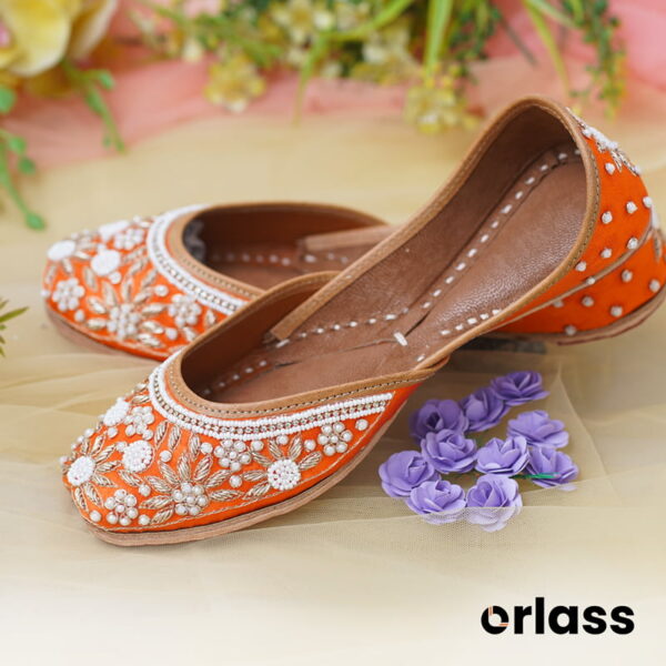 Orlass The Empress Valvet Jutti - Orange