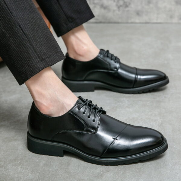 Retro Style Cross Border High-end Formal Shoe - Black