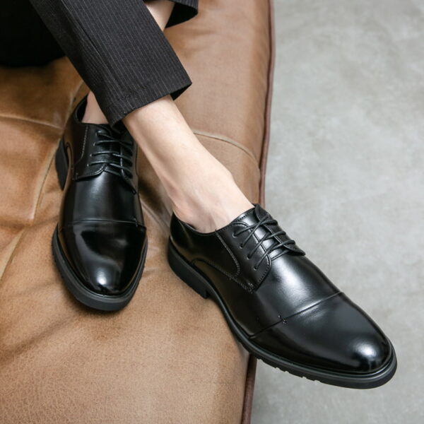 Retro Style Cross Border High-end Formal Shoe - Black