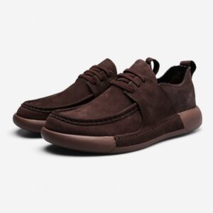 Round Head All Match Soft Leather Casual Shoe – Coffee
