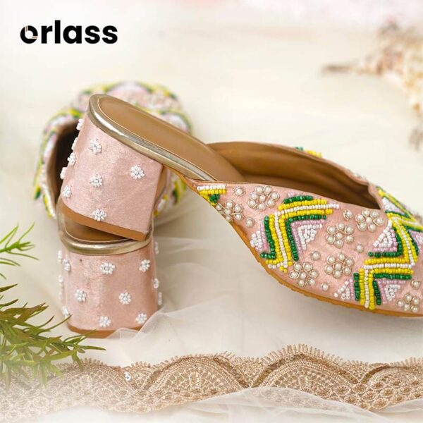 Orlass Birdi Round Toe Heel Mule - Light Pink