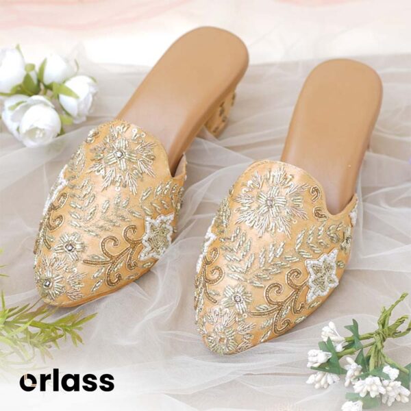 Orlass Joane Designer Heel Mule - Golden