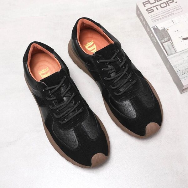 All Match Leather Dexun Casual Shoe - Black