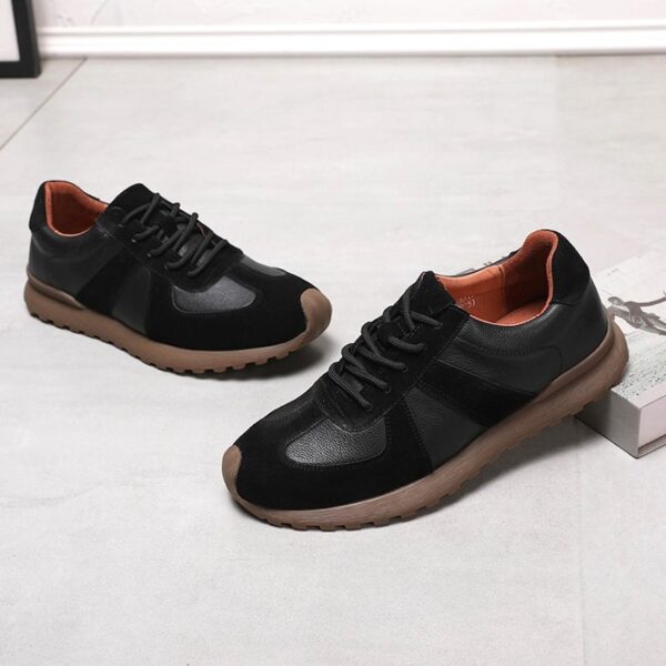 All Match Leather Dexun Casual Shoe - Black