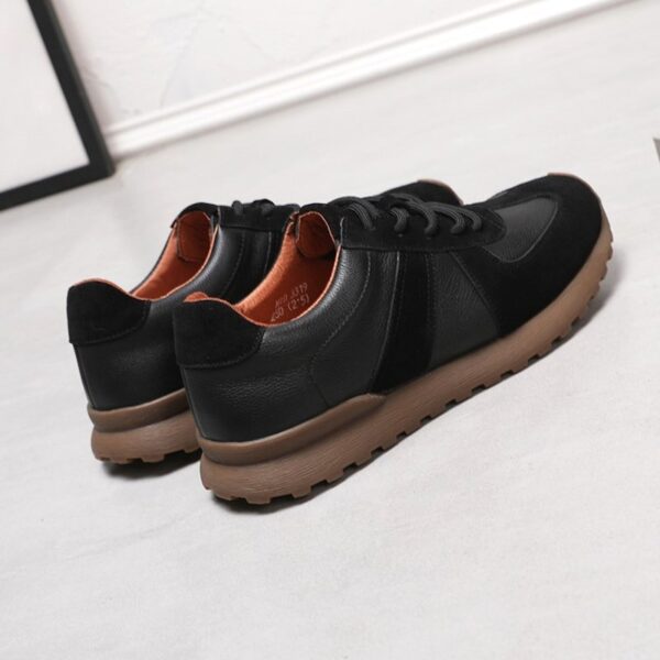 All Match Leather Dexun Casual Shoe - Black