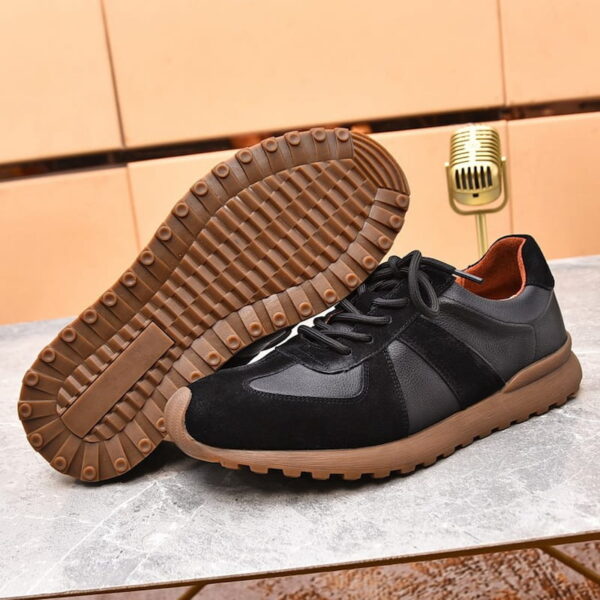 All Match Leather Dexun Casual Shoe - Black