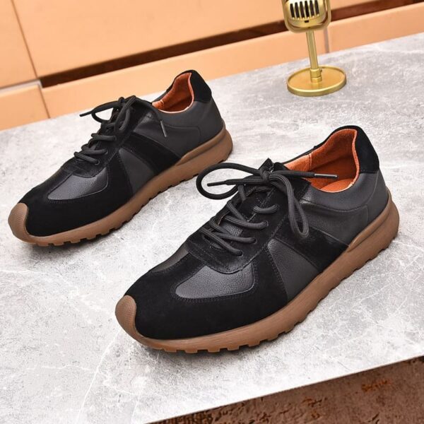 All Match Leather Dexun Casual Shoe - Black