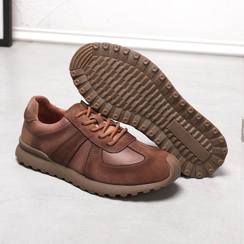 All Match Leather Dexun Casual Shoe - Brown