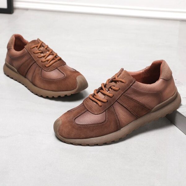 All Match Leather Dexun Casual Shoe - Brown