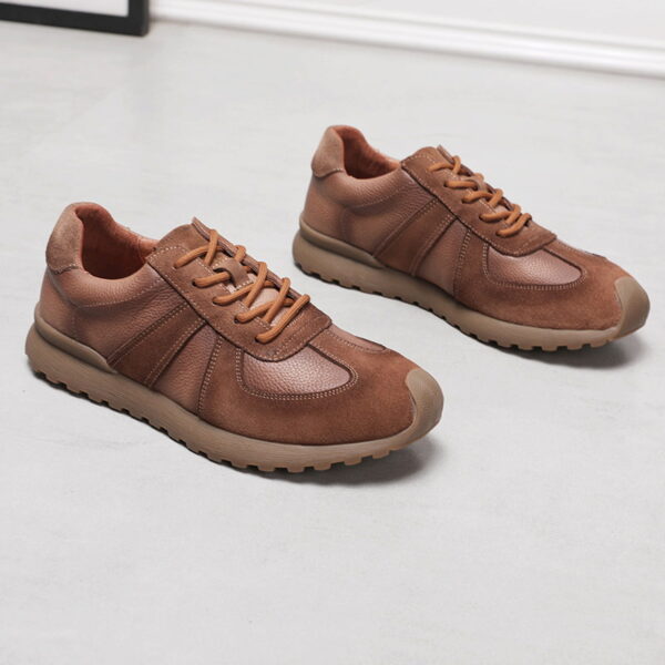 All Match Leather Dexun Casual Shoe - Brown